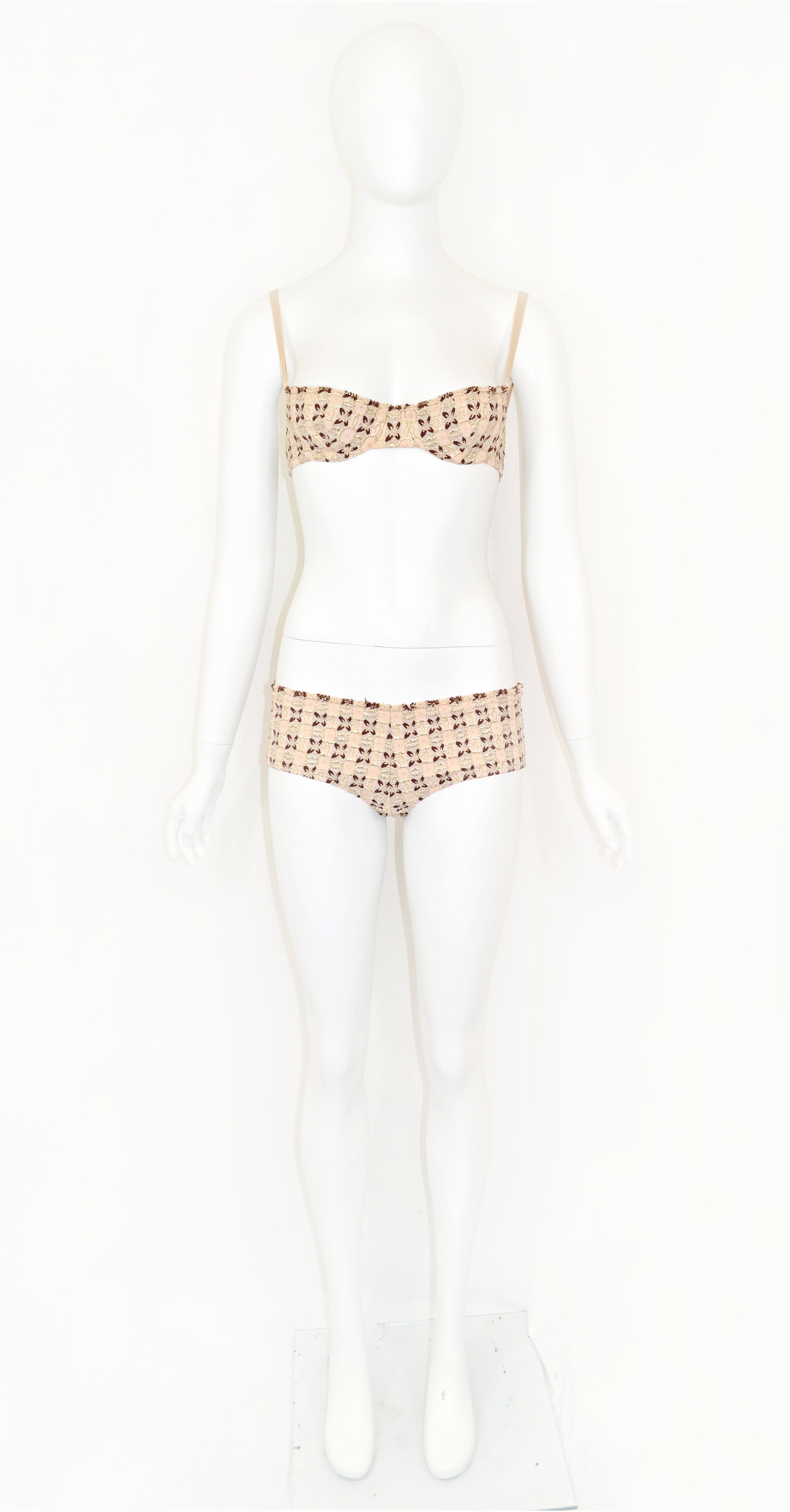Prada 2002 metallic brocade 4 piece ensemble