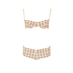 Prada 2002 metallic brocade 4 piece ensemble