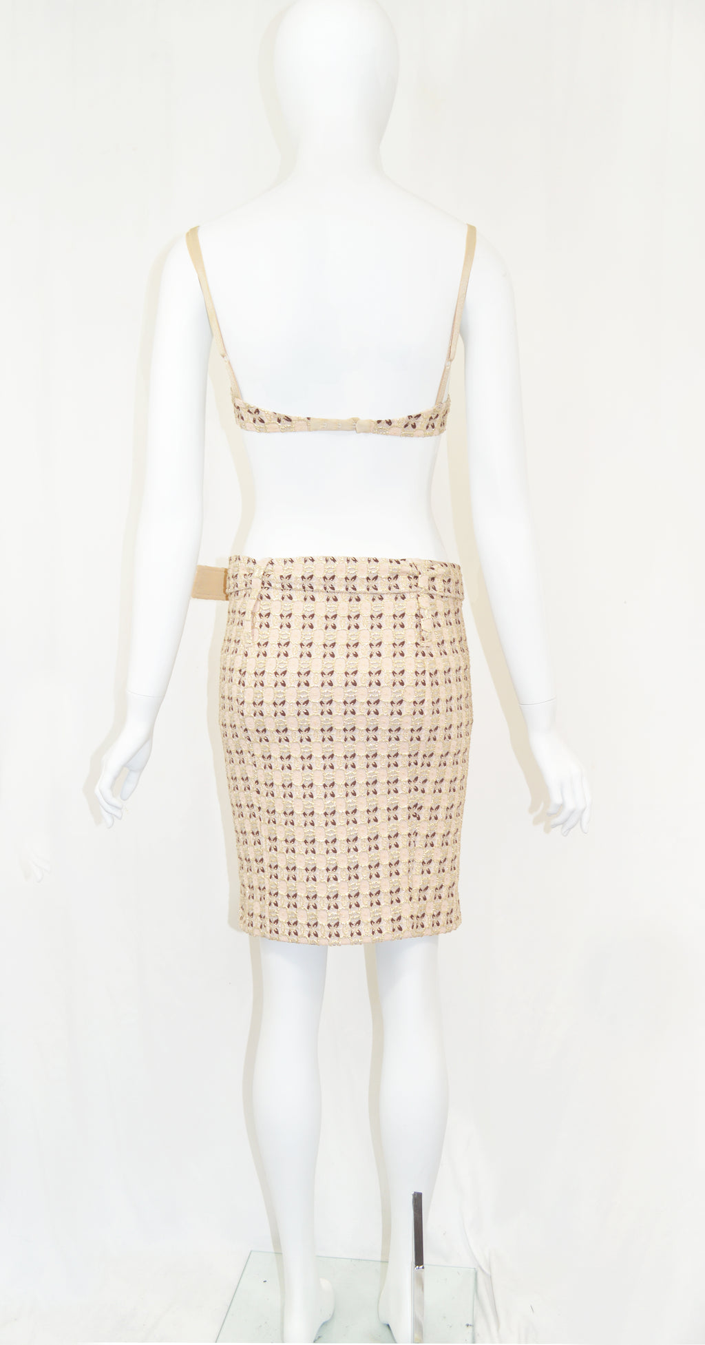 Prada 2002 metallic brocade 4 piece ensemble