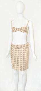 Prada 2002 metallic brocade 4 piece ensemble