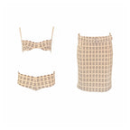 Prada 2002 metallic brocade 4 piece ensemble