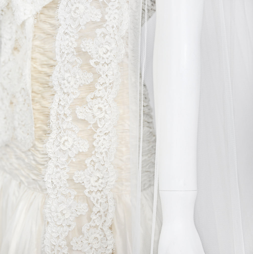 Valentino Sposa Silk Wedding Dress & Cathedral Lace Veil