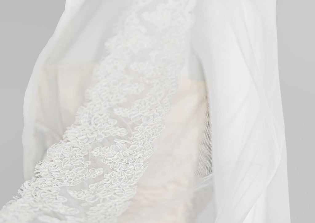 Valentino Sposa Silk Wedding Dress & Cathedral Lace Veil