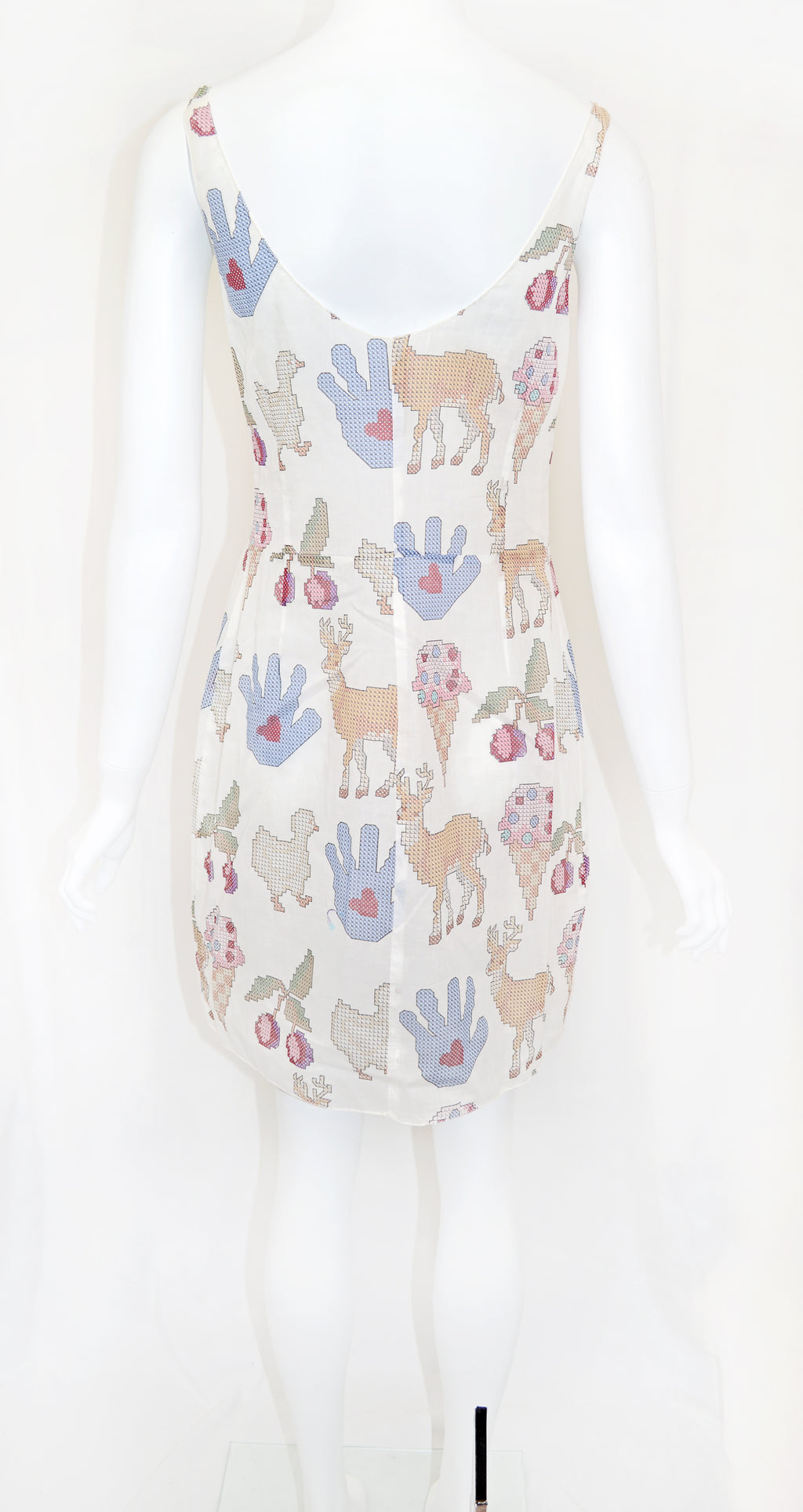 MIU MIU SS 1998 LACE UP Childhood print dress