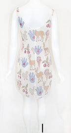 MIU MIU SS 1998 LACE UP Childhood print dress