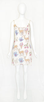 MIU MIU SS 1998 LACE UP Childhood print dress