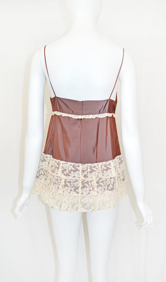 Miu Miu 2004 lace slip tunic