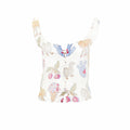 MIU MIU SS 1998 Lace Up Childhood Print Top