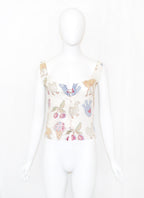 MIU MIU SS 1998 Lace Up Childhood Print Top