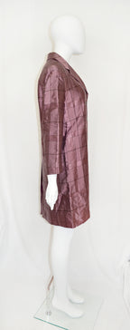 Prada FW 1997 Mauve Grid Coat