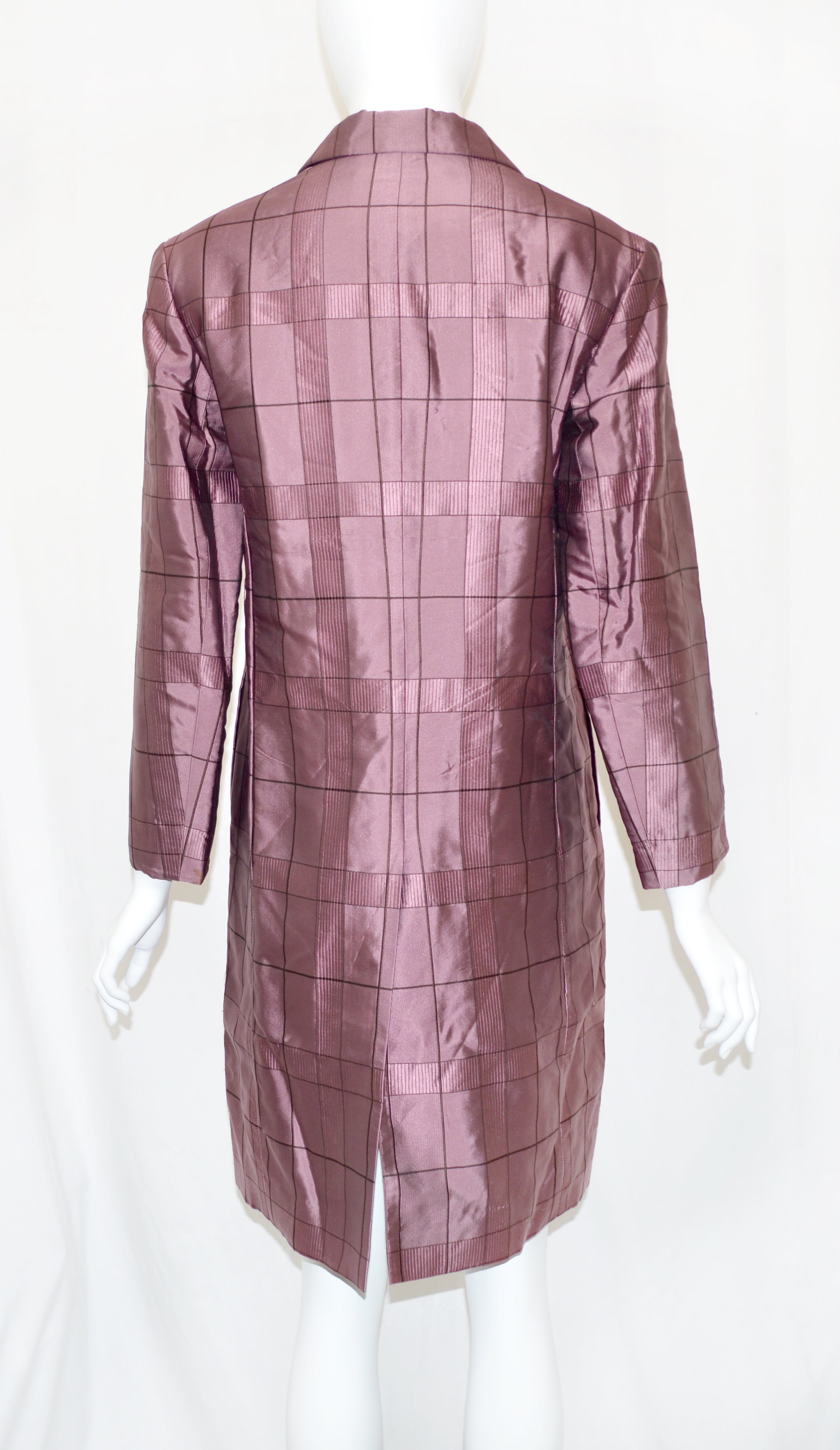 Prada FW 1997 Mauve Grid Coat