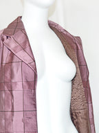 Prada FW 1997 Mauve Grid Coat
