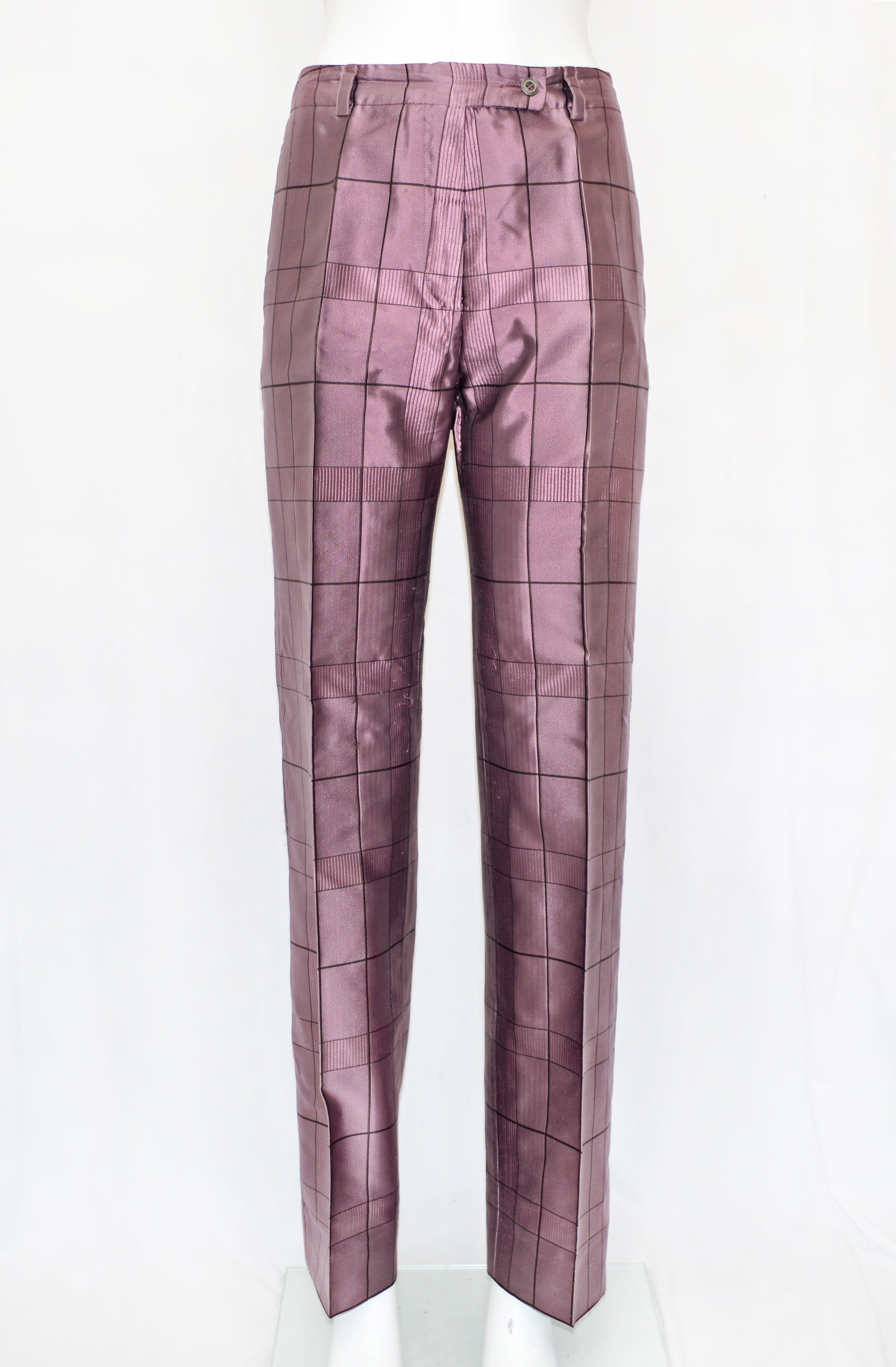 Prada FW 1997 Mauve Grid Trousers