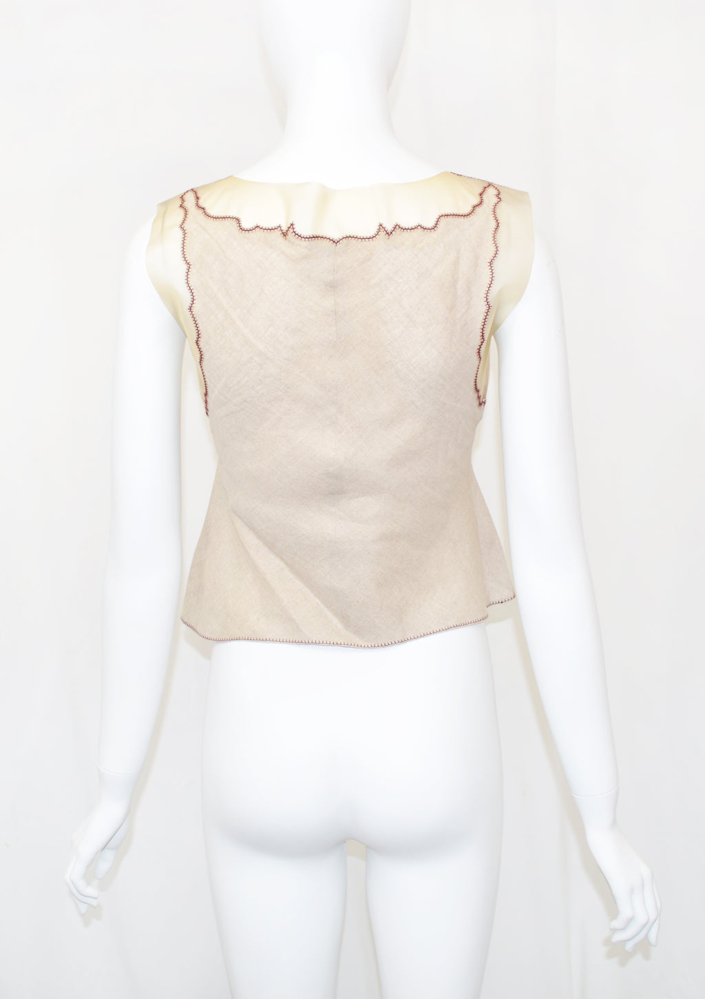 Prada 1998 Rubber top, Ivory