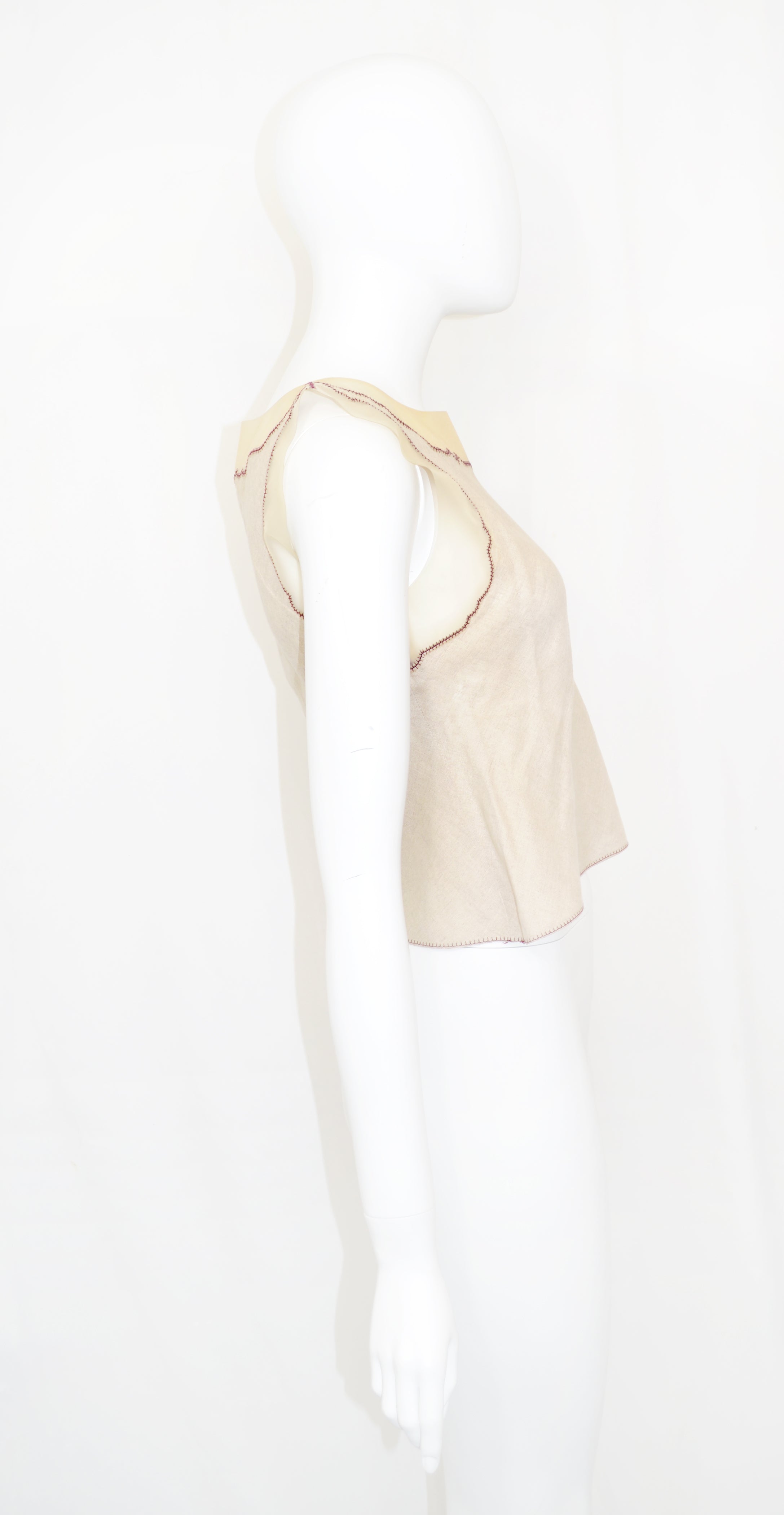 Prada 1998 Rubber top, Ivory