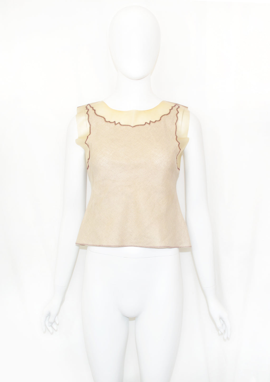 Prada 1998 Rubber top, Ivory