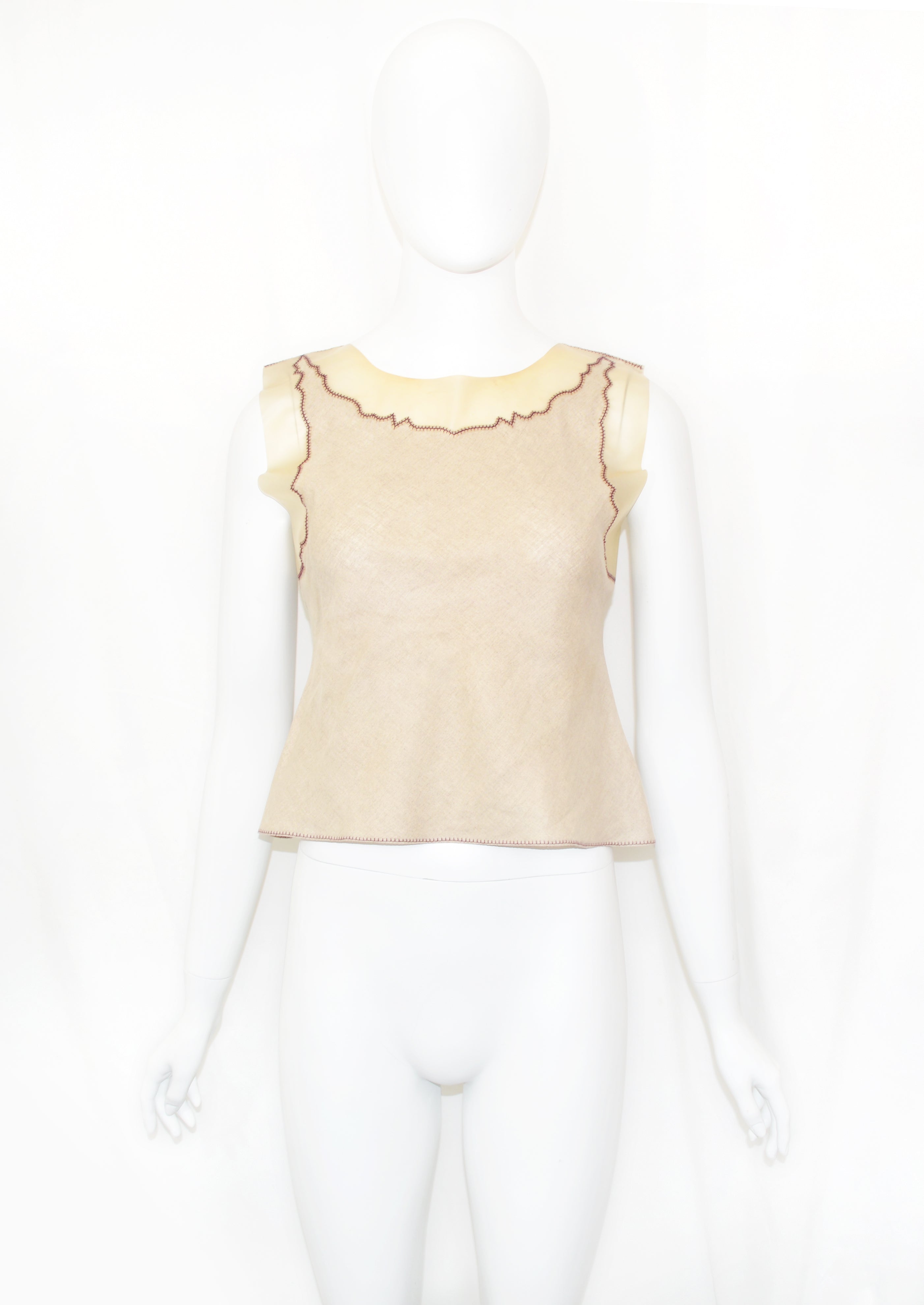 Prada 1998 Rubber top, Ivory