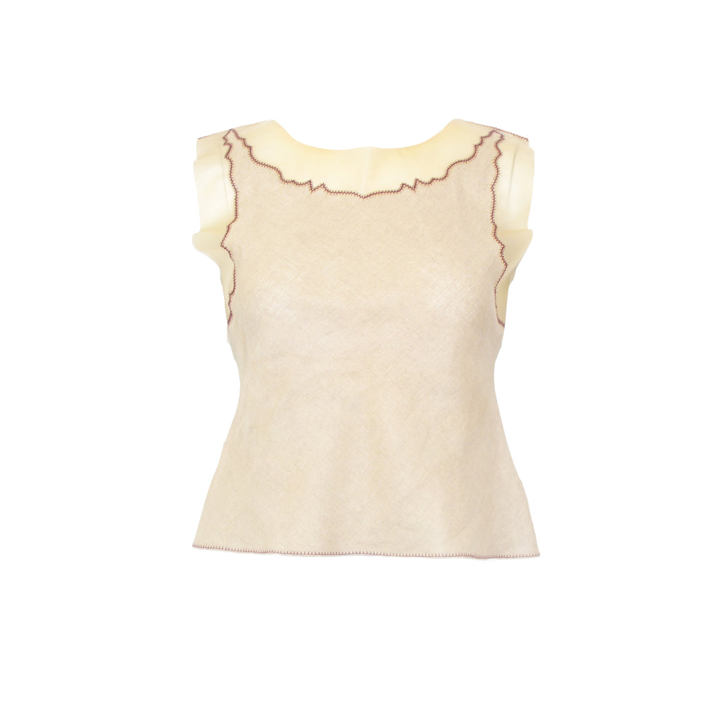 Prada 1998 Rubber top, Ivory