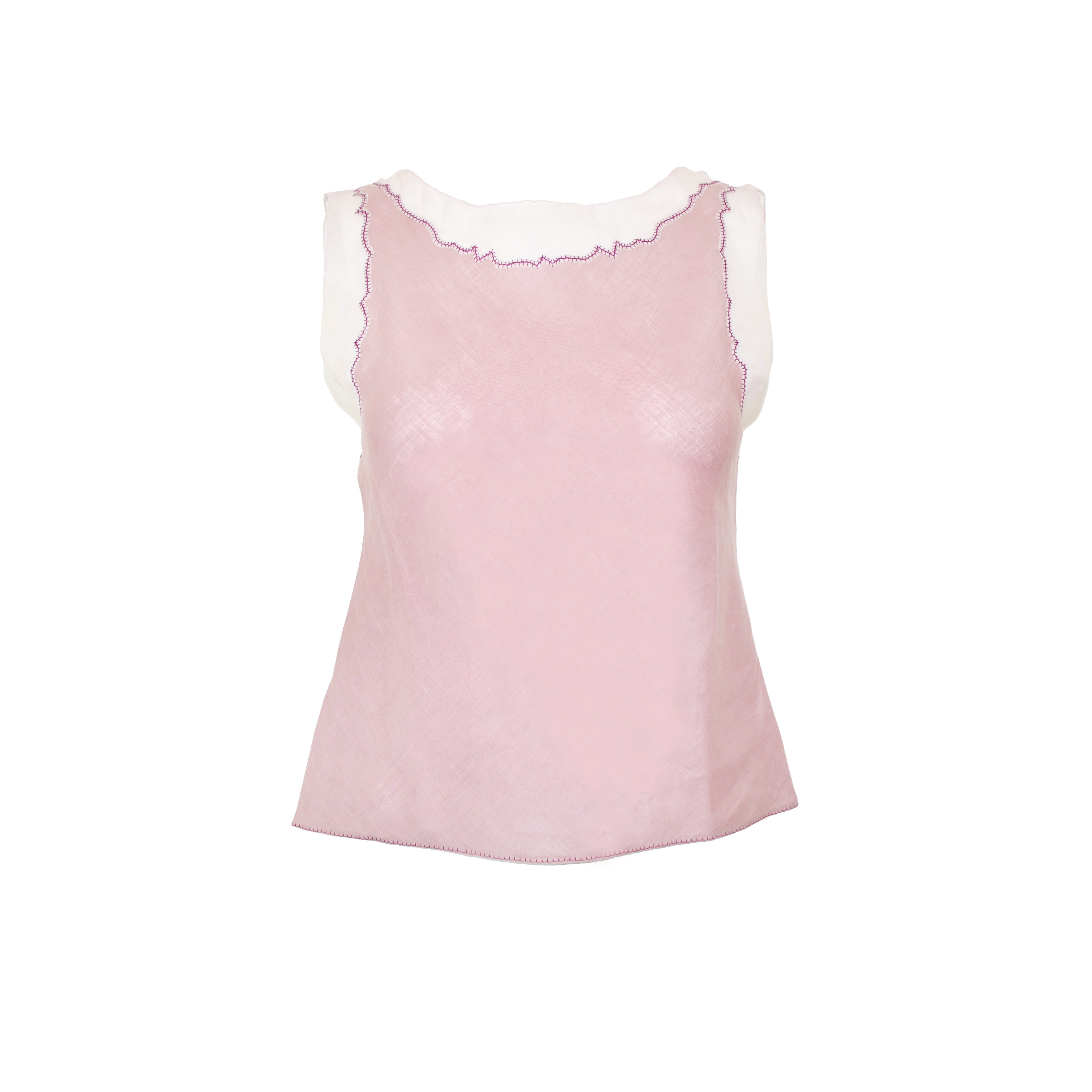 Prada 1998 silk mauve top