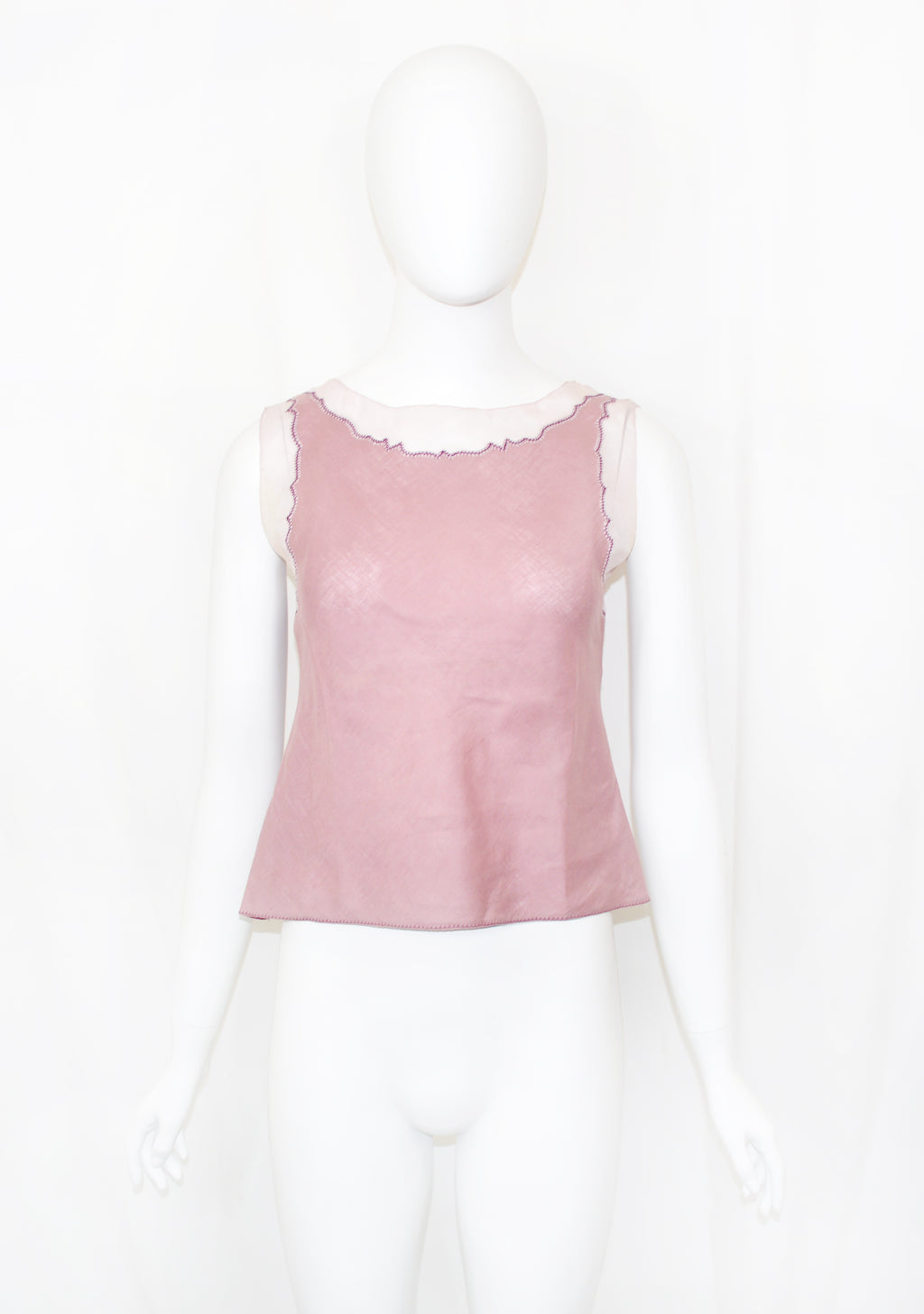 Prada 1998 silk mauve top