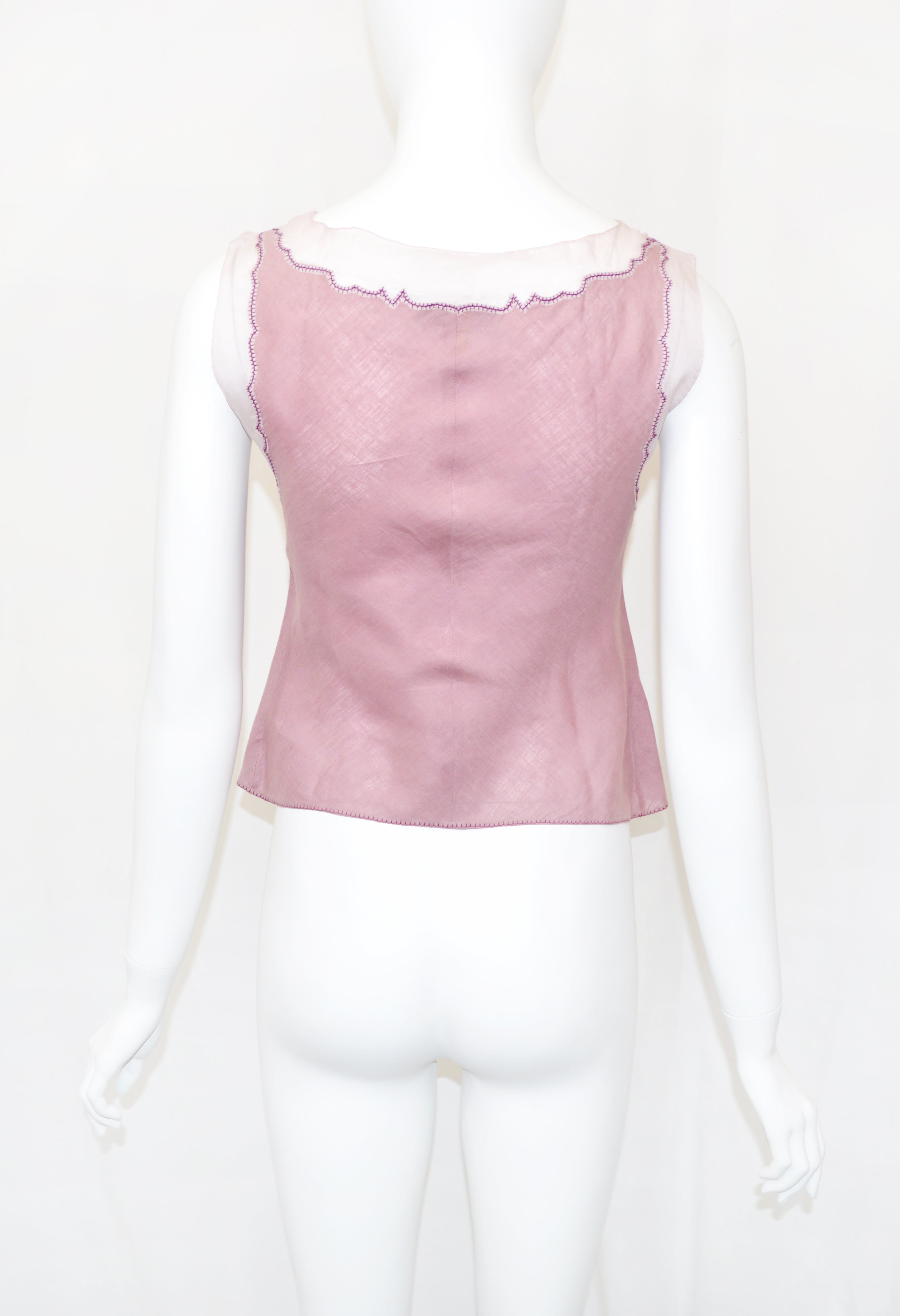 Prada 1998 silk mauve top