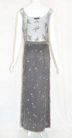 Prada FW 1997 Bead Embellished Tulle Skirt Set