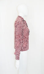 Prada 2000 heart print blouse