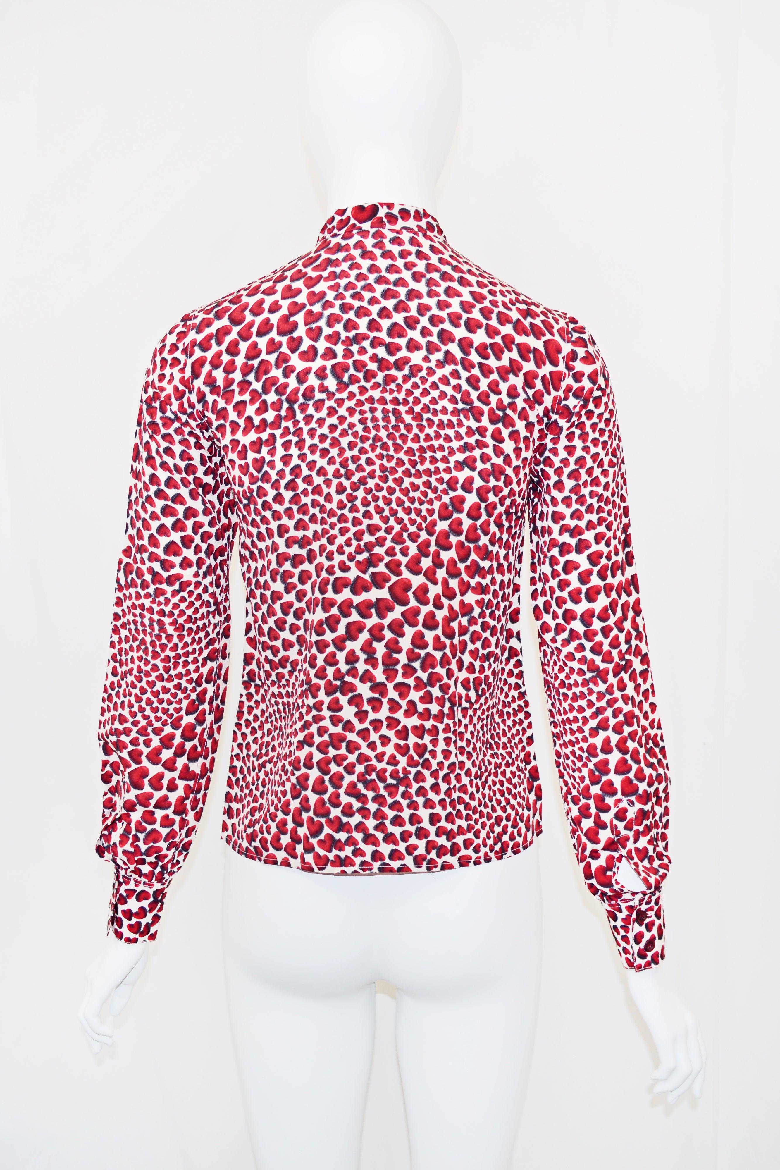 Prada 2000 heart print blouse
