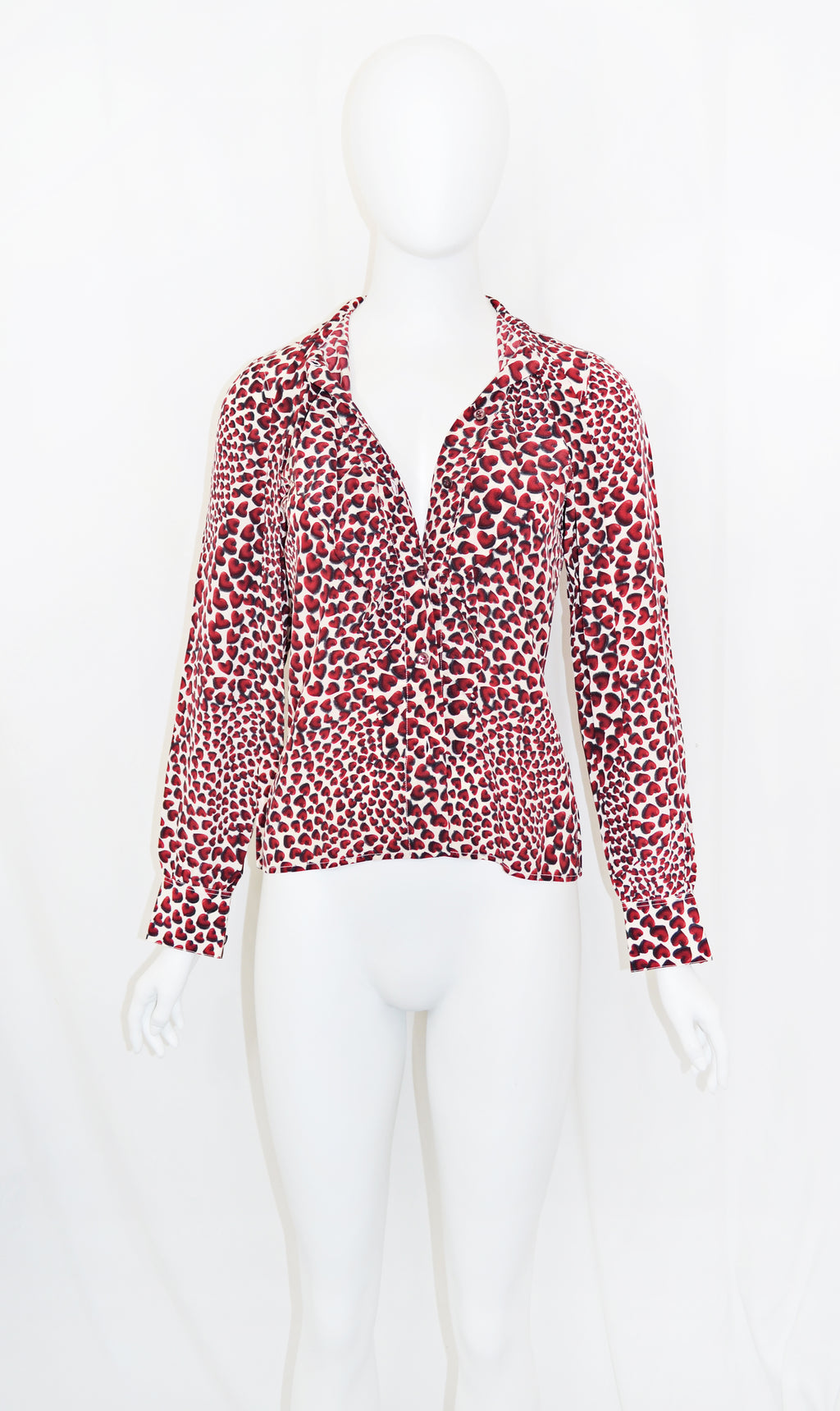 Prada 2000 heart print blouse