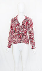 Prada 2000 heart print blouse