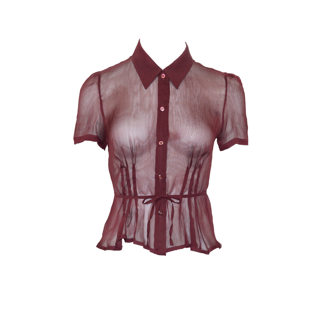 Prada SS 1997 Sheer Blouse