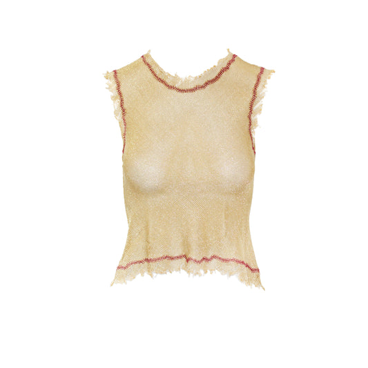 Prada SS 1998 Gold Lurex Top