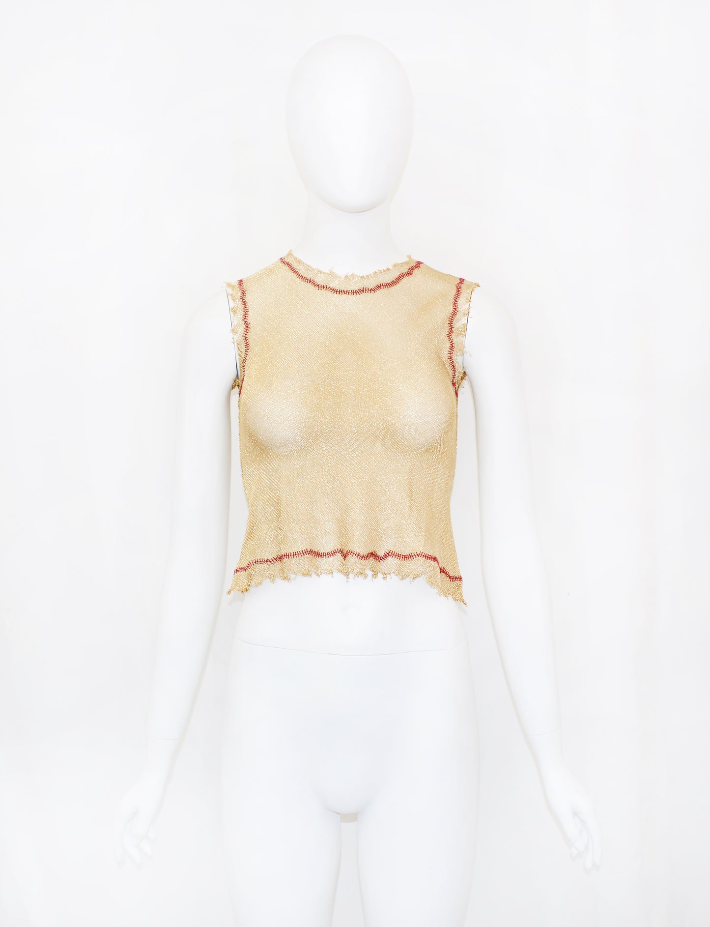 Prada SS 1998 Gold Lurex Top