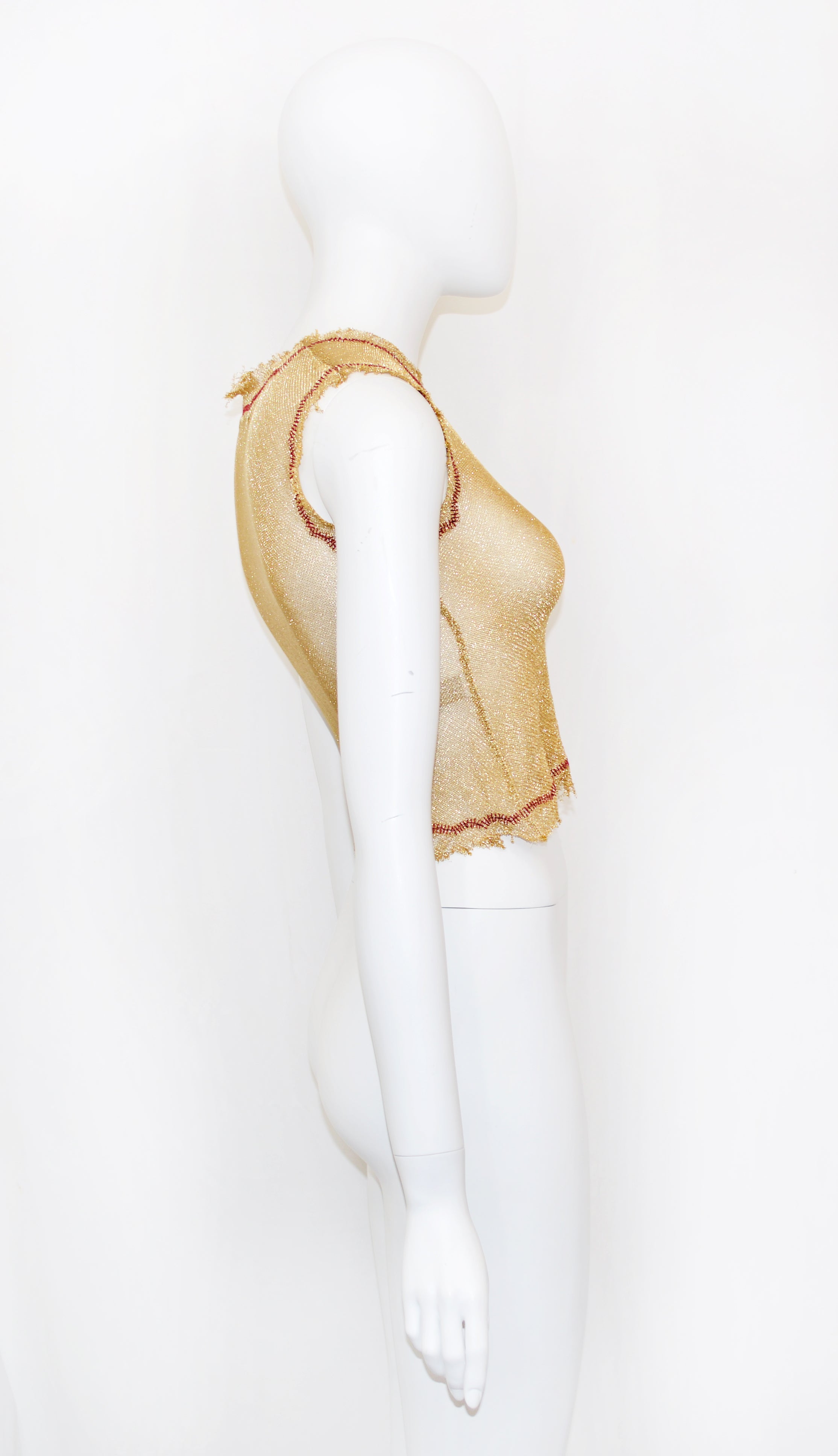 Prada SS 1998 Gold Lurex Top
