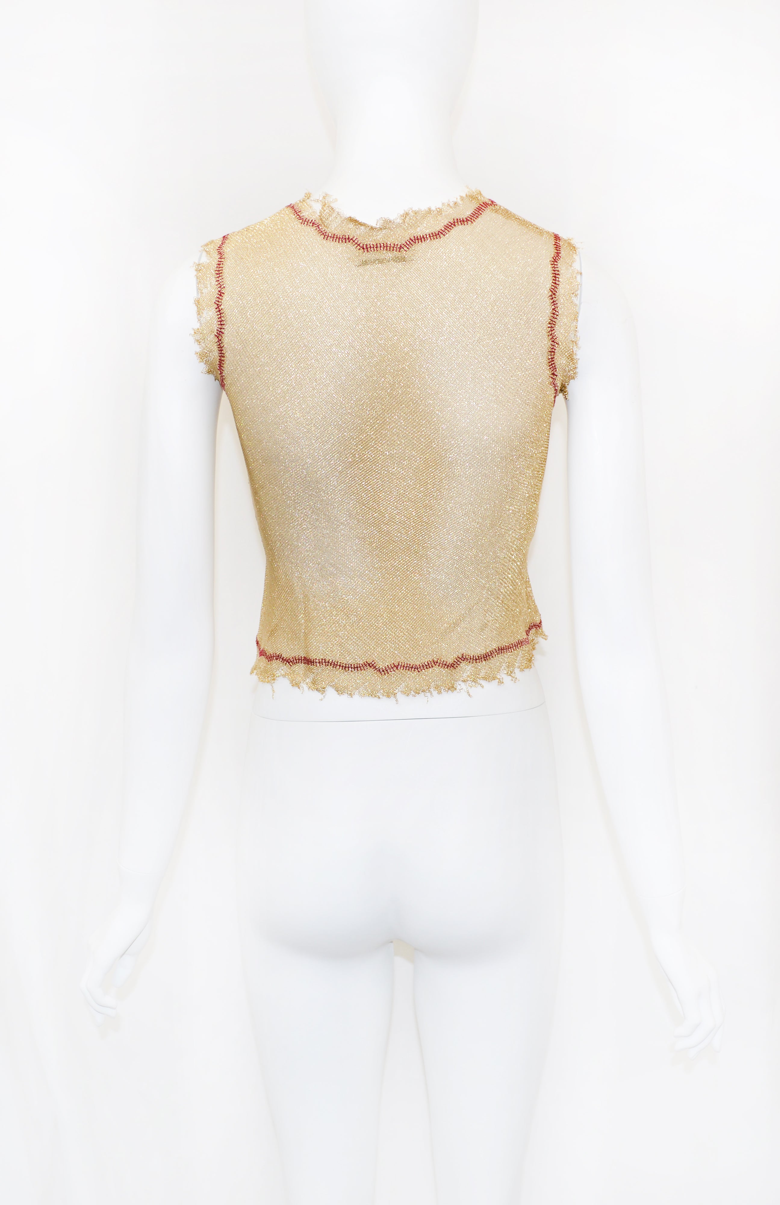 Prada SS 1998 Gold Lurex Top