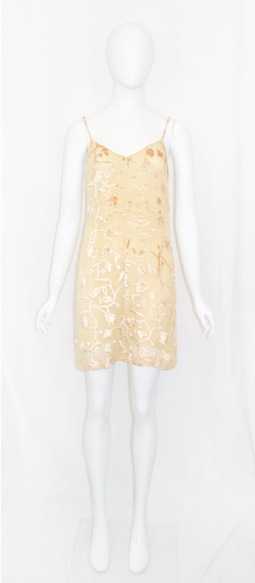 Prada 1997 Golden Velvet Dress
