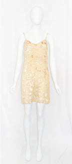 Prada 1997 Golden Velvet Dress
