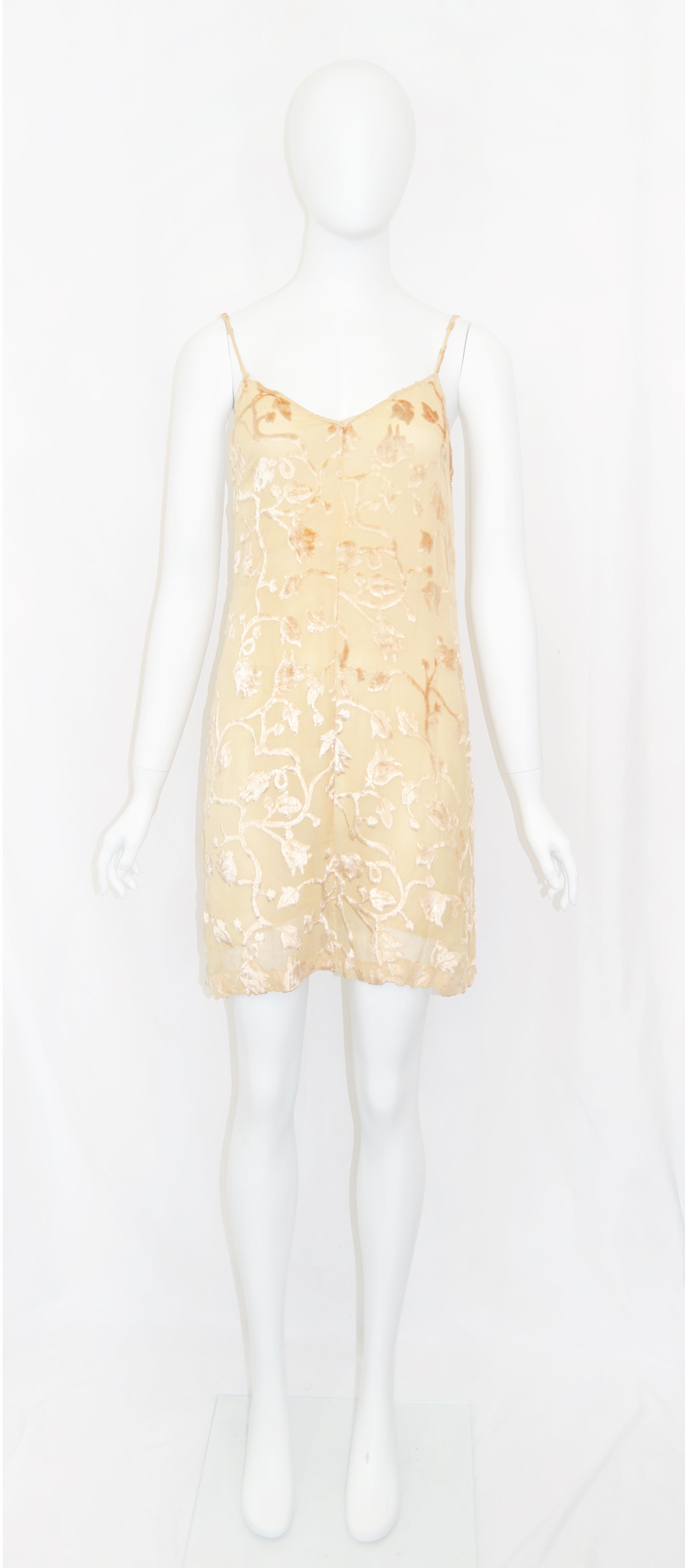 Prada 1997 Golden Velvet Dress