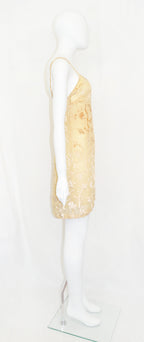 Prada 1997 Golden Velvet Dress