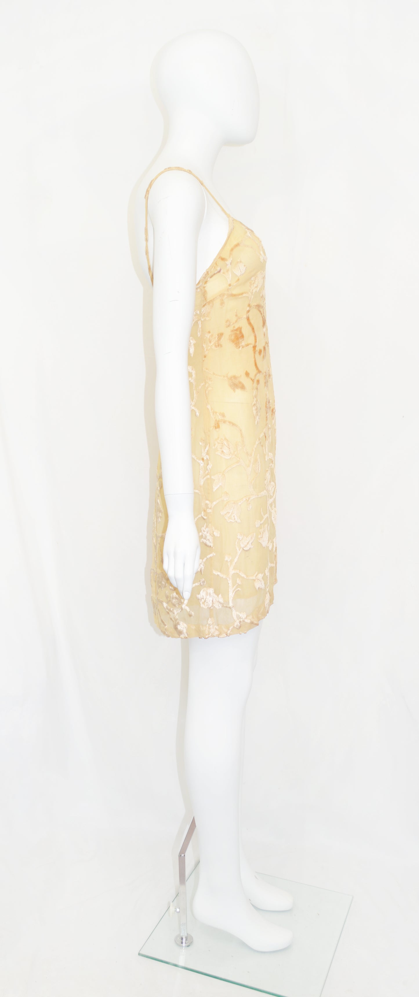 Prada 1997 Golden Velvet Dress