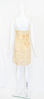 Prada 1997 Golden Velvet Dress