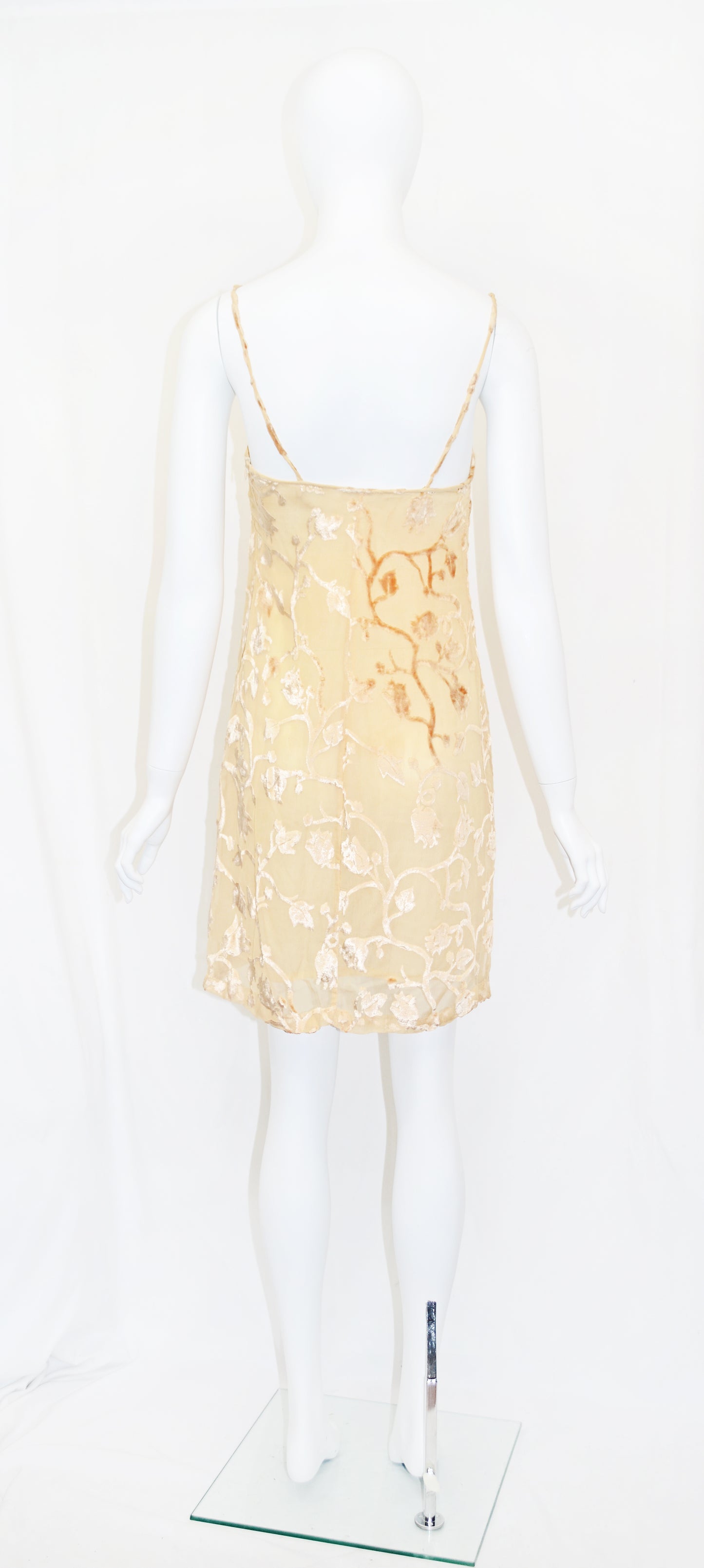 Prada 1997 Golden Velvet Dress