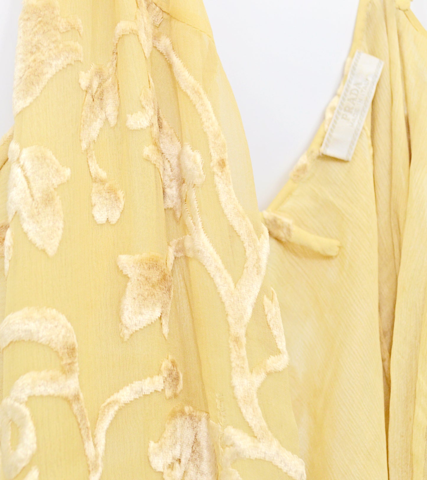 Prada 1997 Golden Velvet Dress