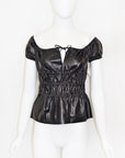 PRADA 2000s Leather Blouse