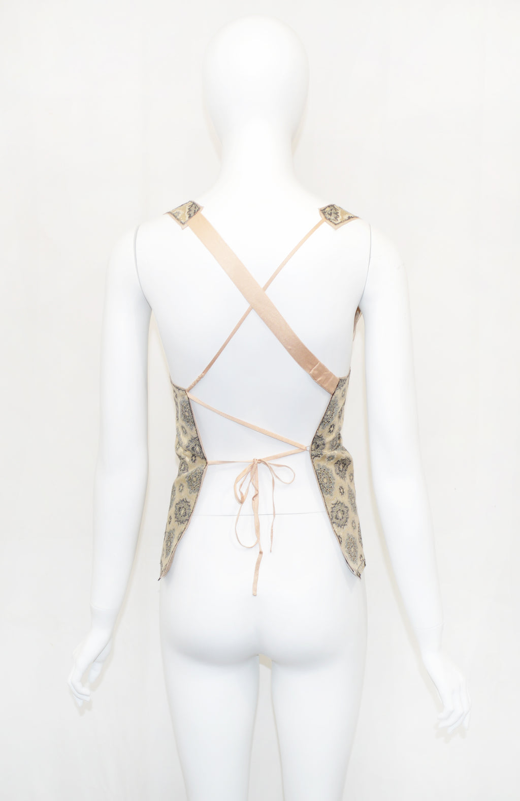 Prada SS 2002 Brocade Backless Top