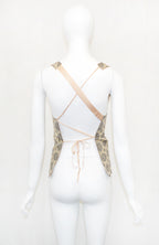 Prada SS 2002 Brocade Backless Top