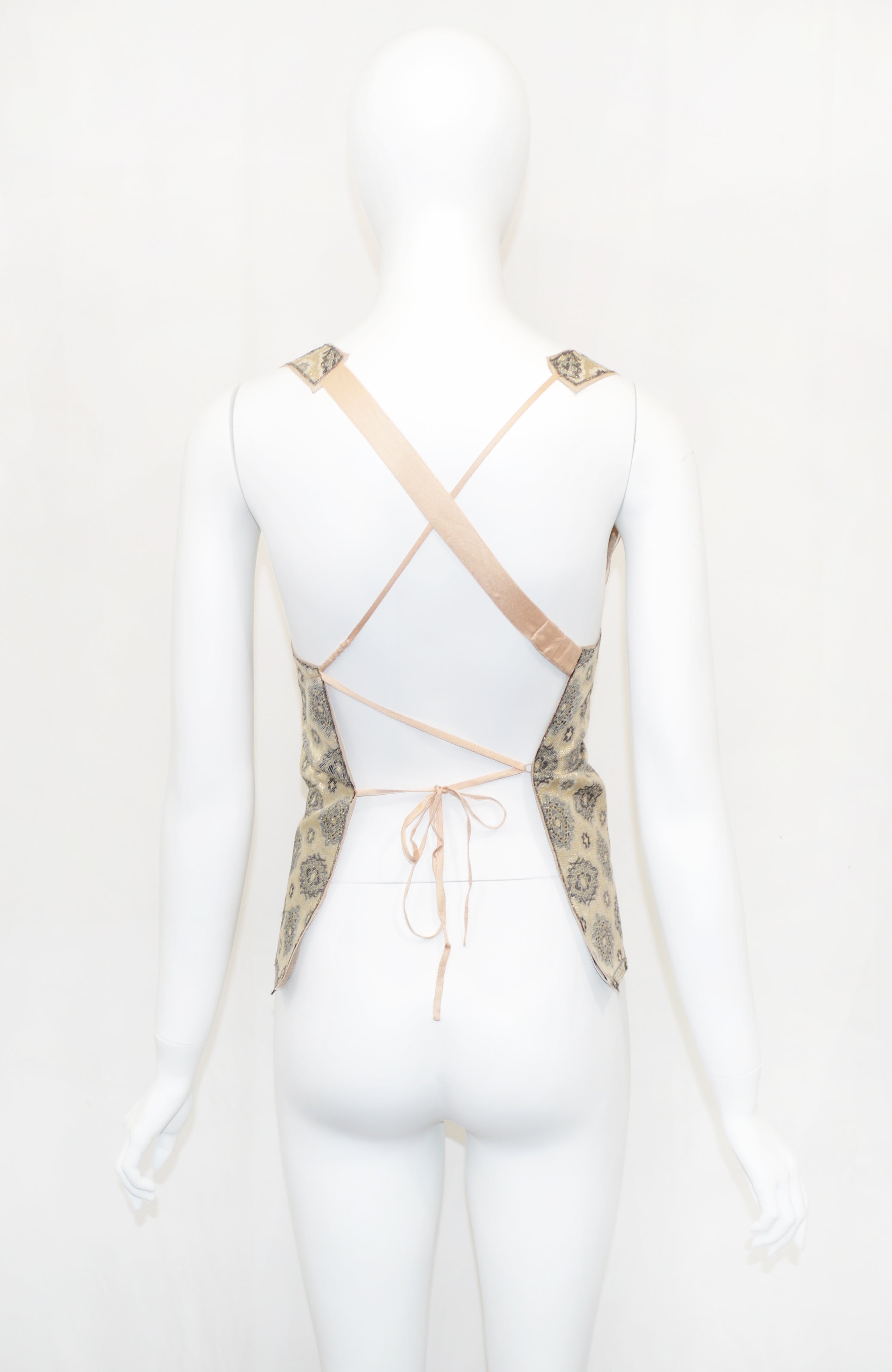 Prada SS 2002 Brocade Backless Top