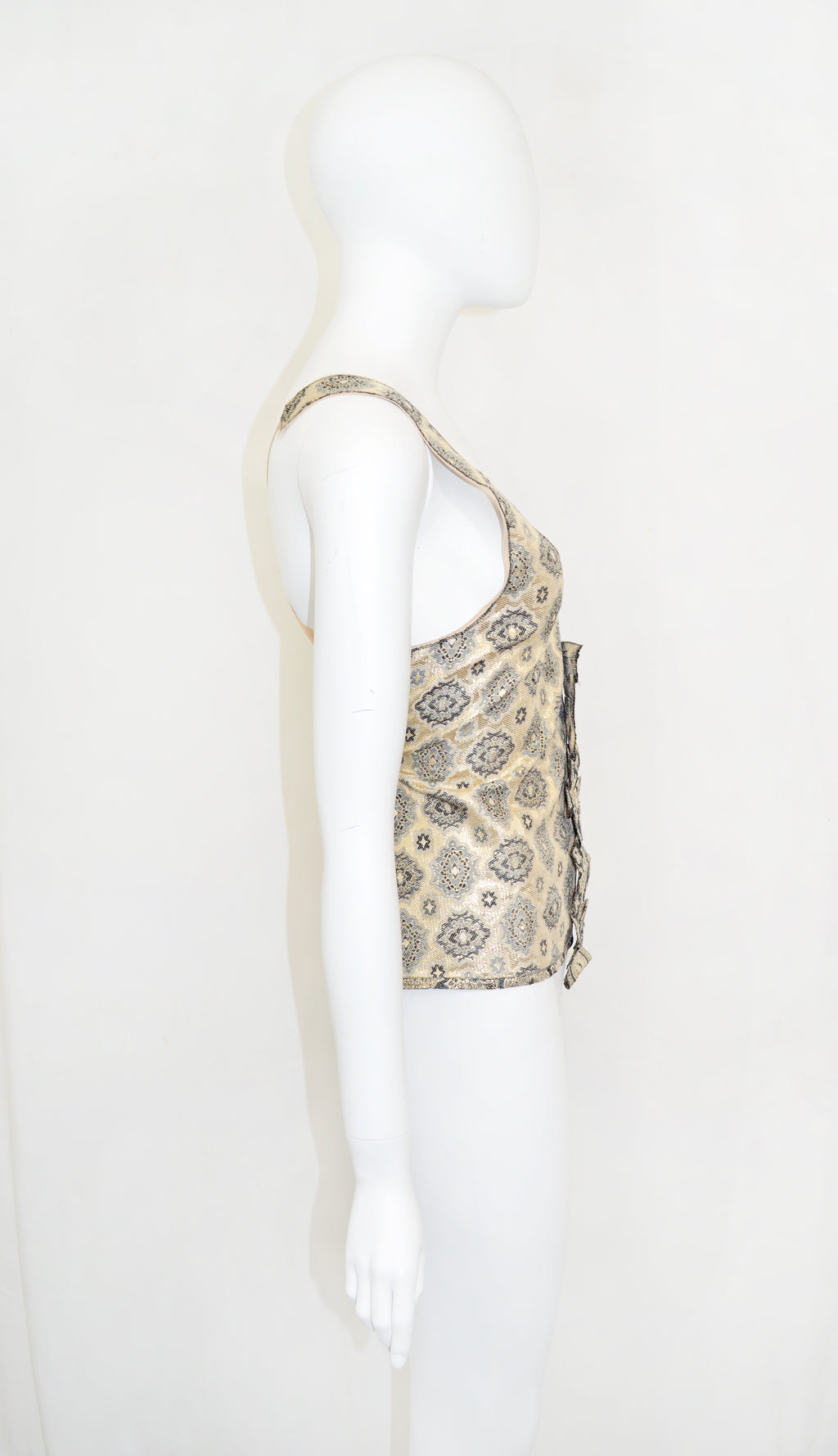 Prada SS 2002 Brocade Backless Top