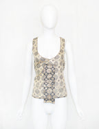 Prada SS 2002 Brocade Backless Top