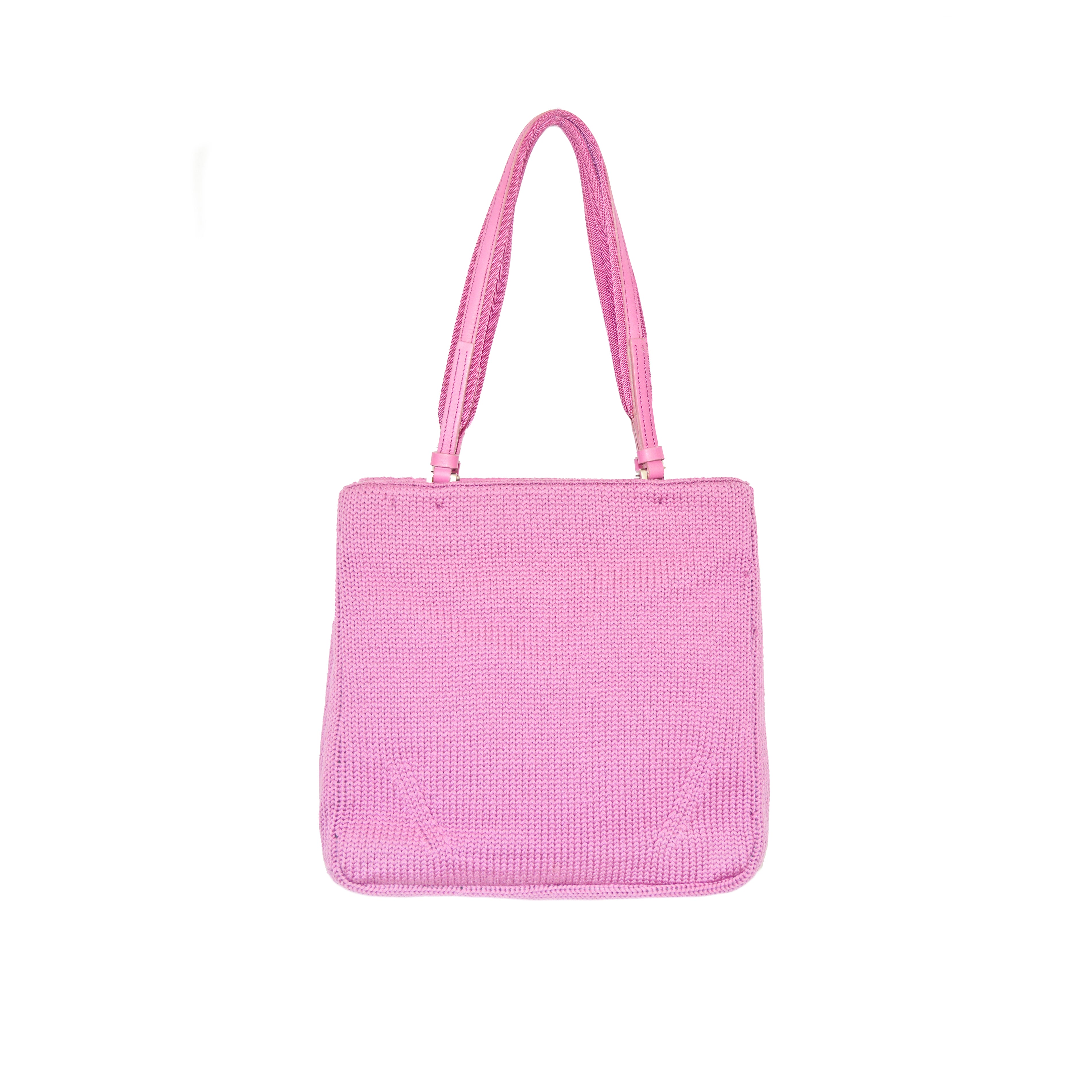 Prada wool knit bag, 1999, pink – Anteactus